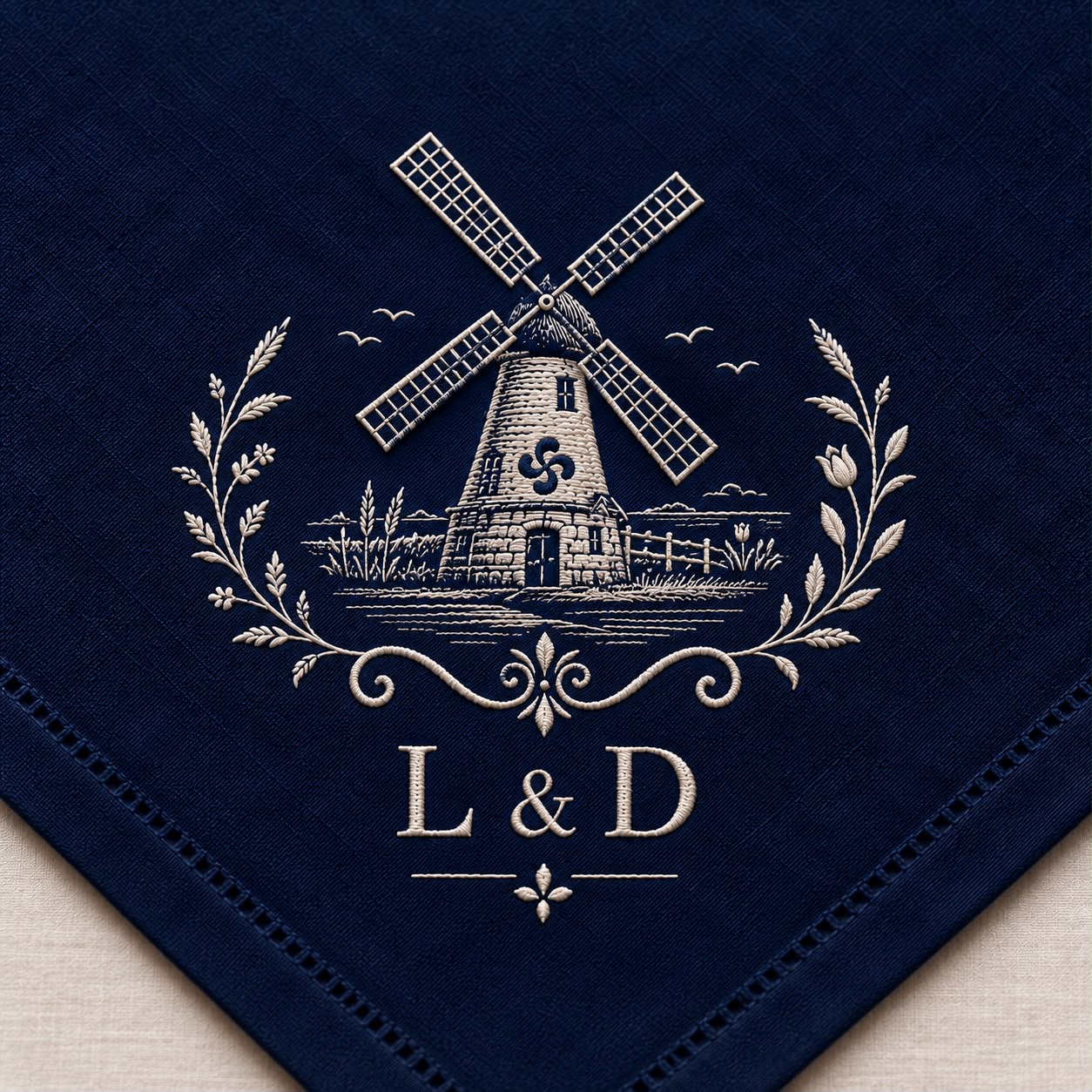 L and D wedding crest